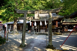 白瀧神社の鳥居と本殿