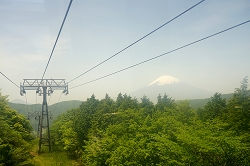 ロープウェイから見えた富士山