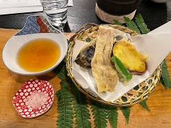 鯉と野菜の天ぷら