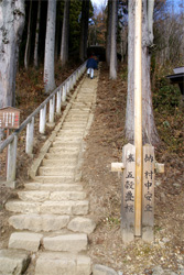 見晴台への階段（約80段）