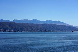 諏訪湖と八ヶ岳