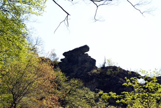第四石門から見た大砲岩