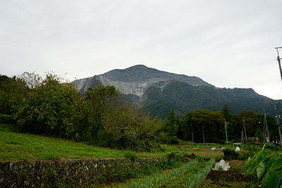 神社近くから見た武甲山